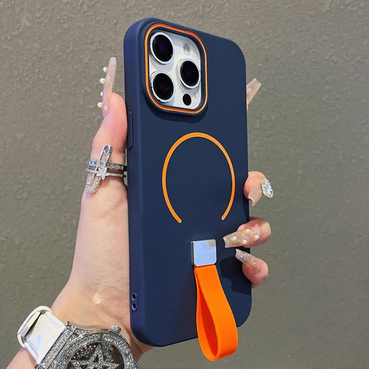 غطاء هاتف مغناطيسي من TPU بملمس يشبه الجلد مع حزام سيليكون، لأجهزة iPhone 13، iPhone 12 / 12 Pro، iPhone 12 Pro Max، iPhone 11 Pro Max، iPhone 11، iPhone 11 Pro