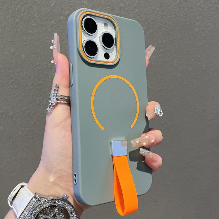 غطاء هاتف مغناطيسي من TPU بملمس يشبه الجلد مع حزام سيليكون، لأجهزة iPhone 13، iPhone 12 / 12 Pro، iPhone 12 Pro Max، iPhone 11 Pro Max، iPhone 11، iPhone 11 Pro