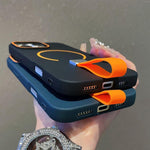 غطاء هاتف مغناطيسي من TPU بملمس يشبه الجلد مع حزام سيليكون، لأجهزة iPhone 13، iPhone 12 / 12 Pro، iPhone 12 Pro Max، iPhone 11 Pro Max، iPhone 11، iPhone 11 Pro