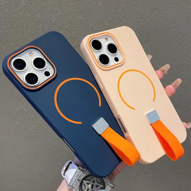 غطاء هاتف مغناطيسي من TPU بملمس يشبه الجلد مع حزام سيليكون، لأجهزة iPhone 13، iPhone 12 / 12 Pro، iPhone 12 Pro Max، iPhone 11 Pro Max، iPhone 11، iPhone 11 Pro