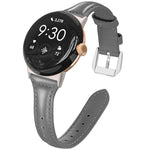 xDfind Slim Genuine Leather Watch Band, For Google Pixel Watch 4 / 3 45mm, For Google Pixel Watch 4 / 3 / 2 / 1 41mm