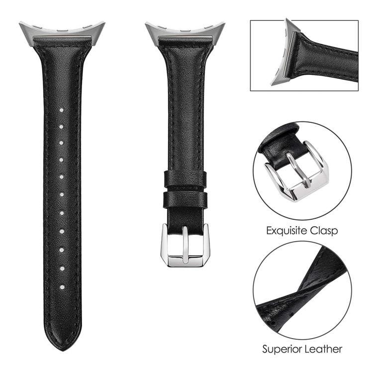 xDfind Slim Genuine Leather Watch Band, For Google Pixel Watch 4 / 3 45mm, For Google Pixel Watch 4 / 3 / 2 / 1 41mm