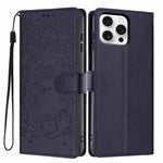 غطاء هاتف من الجلد النباتي بنقشة قطة الشجرة مع غطاء قابل للطي، لهواتف iPhone 16 Pro، iPhone 16 Plus، iPhone 16، iPhone 15 Pro Max، iPhone 15 Pro، iPhone 15 Plus