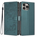 غطاء هاتف من الجلد النباتي بنقش قطة الشجرة وقلب قابل للطي، لهواتف iPhone 15، iPhone 14 Plus، iPhone 14، iPhone 14 Pro، iPhone 14 Pro Max، iPhone 13 Pro Max