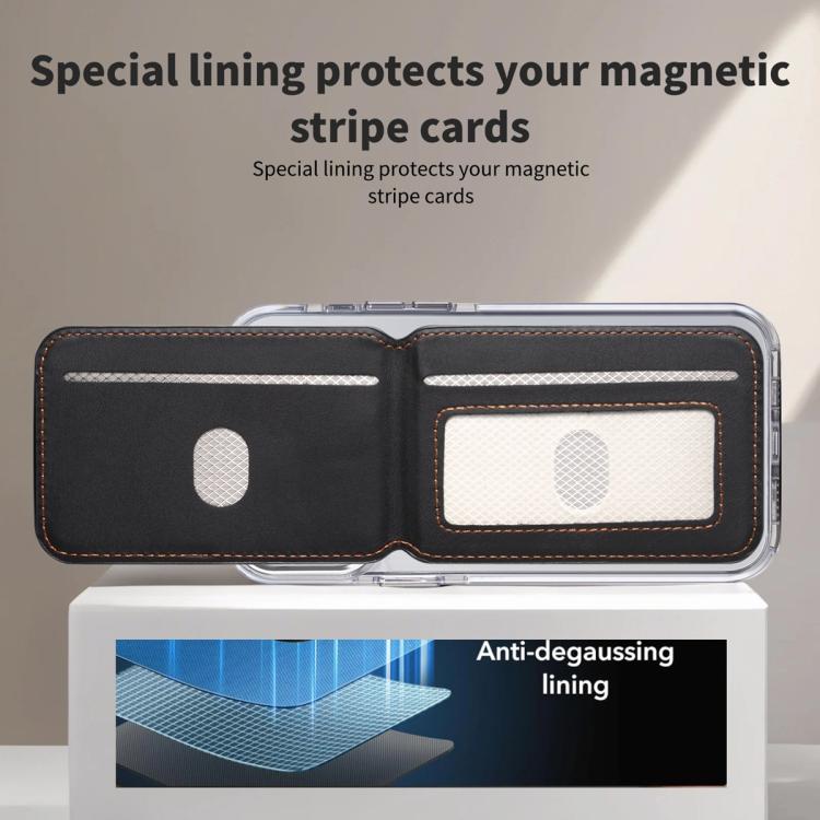 حامل بطاقات هاتف محمول مغناطيسي بنمط جلد صناعي من ESEBLE مع حماية RFID