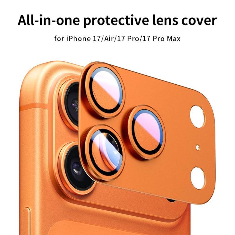 5 قطع من فيلم حلقة عدسة الكاميرا المعدنية غير اللامعة بتغطية كاملة من XDcase، لهواتف iPhone 17 Pro Max، iPhone 17 Pro