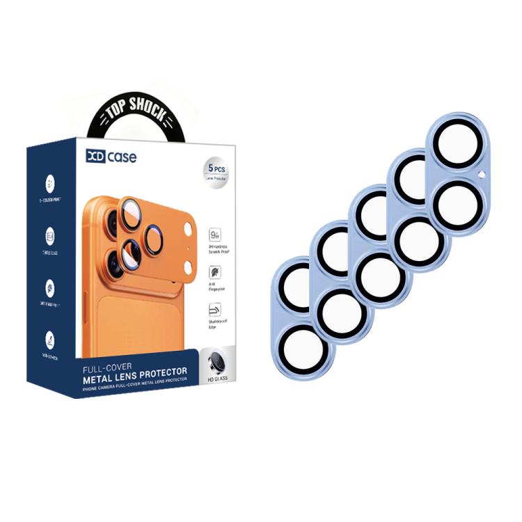 XDcase 5pcs Armor Full-Coverage Frosted Metal Camera Lens Ring Film, For iPhone 17
