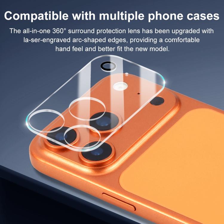 5 قطع من فيلم زجاج مقسى شفاف مدمج للكاميرا من XDcase، لهواتف iPhone 17 Pro Max، iPhone 17 Pro، iPhone 17، iPhone Air