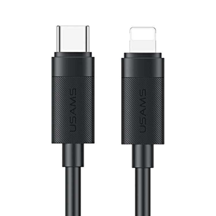 كابل شحن وبيانات سريع USAMS SJ781 U94 USB-C / Type-C إلى 8 دبابيس PD30W، 1 متر