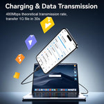 كابل شحن وبيانات سريع USAMS SJ781 U94 USB-C / Type-C إلى 8 دبابيس PD30W، 1 متر
