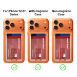 XDcase فتحة بطاقة خلفية مغناطيسية مع حامل لـ iPhone / Galaxy والمزيد