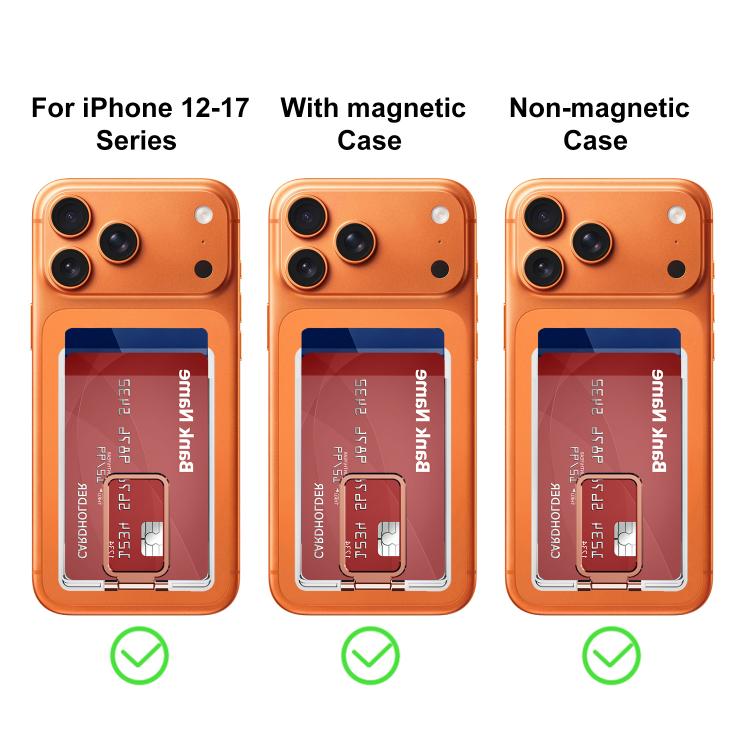 XDcase فتحة بطاقة خلفية مغناطيسية مع حامل لـ iPhone / Galaxy والمزيد