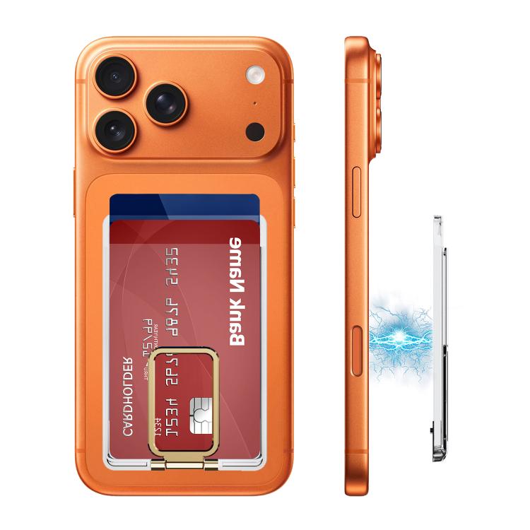 XDcase فتحة بطاقة خلفية مغناطيسية مع حامل لـ iPhone / Galaxy والمزيد
