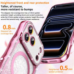غطاء هاتف مغناطيسي من TPU مع إطار متموج ونجمة ماسية مطلية بالكهرباء وبريق، لهواتف iPhone 17 Pro Max، iPhone 17 Pro، iPhone 17، iPhone 16 Pro Max، iPhone 16 Pro، iPhone 16