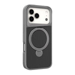 غطاء هاتف حامل MagSafe بنسيج ألياف الكربون 360، لهاتف iPhone 17 Pro Max