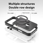 غطاء هاتف حامل MagSafe بنسيج ألياف الكربون 360، لهاتف iPhone 17 Pro Max