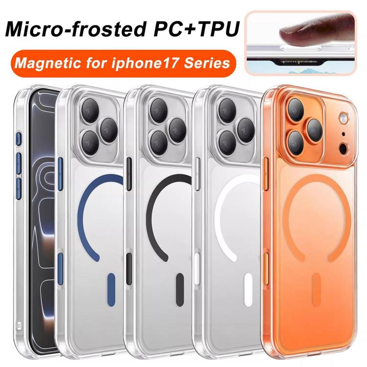 غطاء هاتف مغناطيسي هجين من PC مع TPU مطفي ومفتاح استشعار AI، لهواتف iPhone 17 Pro Max، iPhone 17 Pro، iPhone 17، iPhone Air، iPhone 16 Pro Max، iPhone 16 Pro، iPhone 16