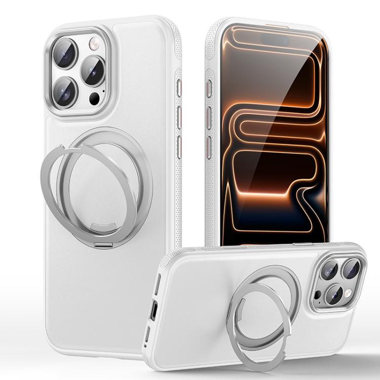 غطاء هاتف مع حامل مغناطيسي دوار 360 درجة بنقشة جلد، لهواتف iPhone 17 Pro Max، iPhone 17 Pro، iPhone 17، iPhone Air، iPhone 16 Pro Max، iPhone 16 Pro، iPhone 16 Plus، iPhone 16