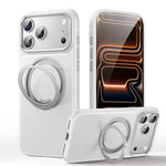 غطاء هاتف مع حامل مغناطيسي دوار 360 درجة بنقشة جلد، لهواتف iPhone 17 Pro Max، iPhone 17 Pro، iPhone 17، iPhone Air، iPhone 16 Pro Max، iPhone 16 Pro، iPhone 16 Plus، iPhone 16