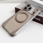 غطاء هاتف مغناطيسي مع حامل دوار 360 درجة بدون إطار معدني بلون Weasel الأصلي، لهواتف iPhone 17 Pro Max، iPhone 17 Pro