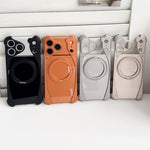 غطاء هاتف مغناطيسي مع حامل دوار 360 درجة بدون إطار معدني بلون Weasel الأصلي، لهواتف iPhone 17 Pro Max، iPhone 17 Pro