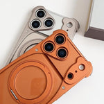 غطاء هاتف مغناطيسي مع حامل دوار 360 درجة بدون إطار معدني بلون Weasel الأصلي، لهواتف iPhone 17 Pro Max، iPhone 17 Pro