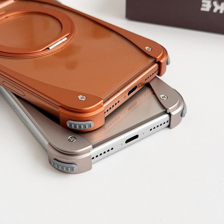 غطاء هاتف مغناطيسي مع حامل دوار 360 درجة بدون إطار معدني بلون Weasel الأصلي، لهواتف iPhone 17 Pro Max، iPhone 17 Pro