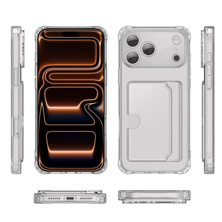 غطاء هاتف شفاف من XDcase مع فتحة بطاقة وثقوب دقيقة، لهاتف iPhone 17 Pro Max، iPhone 17 Pro، iPhone 17، iPhone Air
