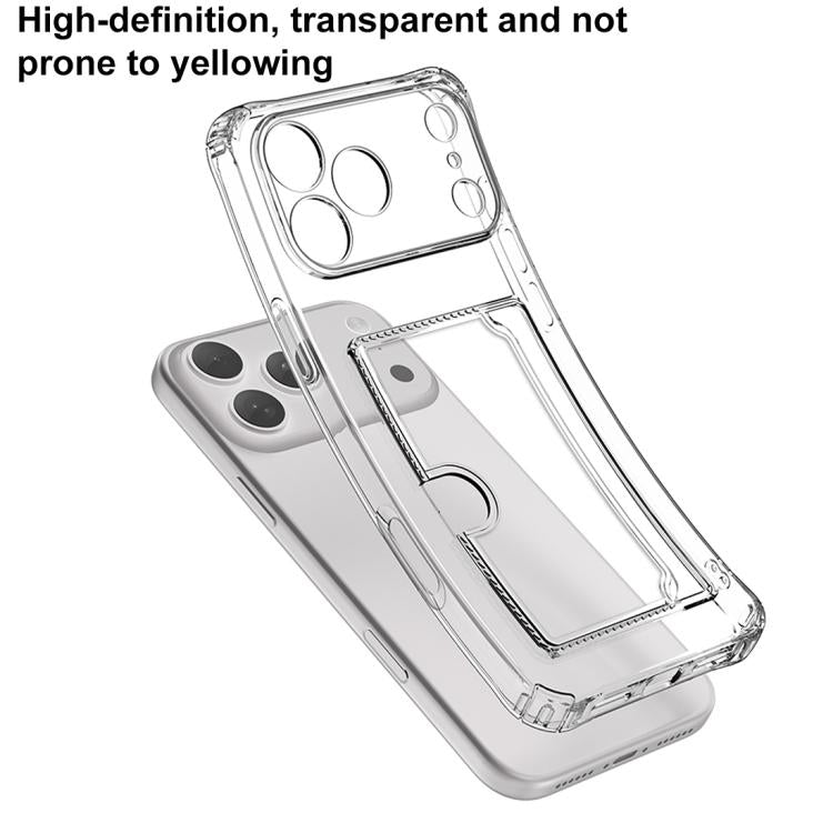 غطاء هاتف شفاف من XDcase مع فتحة بطاقة وثقوب دقيقة، لهاتف iPhone 17 Pro Max، iPhone 17 Pro، iPhone 17، iPhone Air