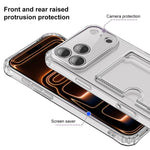 غطاء هاتف شفاف من XDcase مع فتحة بطاقة وثقوب دقيقة، لهاتف iPhone 17 Pro Max، iPhone 17 Pro، iPhone 17، iPhone Air