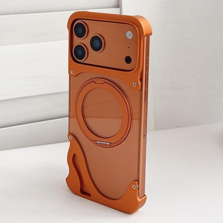 حامل هاتف دوّار 360 درجة بدون إطار معدني بلون دولفين الأصلي مع مغناطيس، لهاتف iPhone 17 Pro Max، iPhone 17 Pro