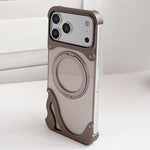 حامل هاتف دوّار 360 درجة بدون إطار معدني بلون دولفين الأصلي مع مغناطيس، لهاتف iPhone 17 Pro Max، iPhone 17 Pro