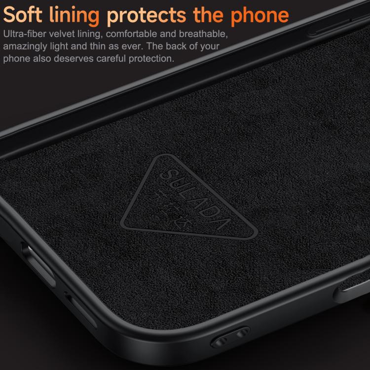 غطاء هاتف من الجلد الصناعي مع حامل معدني مخفي وسوار معصم من SULADA، لهاتف iPhone 17 Pro Max، iPhone 17 Pro، iPhone 17، iPhone 16 Pro Max، iPhone 16 Pro، iPhone 16