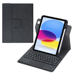 غطاء لوحي من الجلد مع لوحة مفاتيح بلوتوث دوارة 360 درجة مع لوحة لمس، لجهاز iPad Pro 11 2025 / 2024، لجهاز iPad 2025 / 2022، لجهاز iPad Air 11 2025 / iPad Pro 11 2022، لجهاز iPad 10.2 2021 / 2019 / iPad Air 3