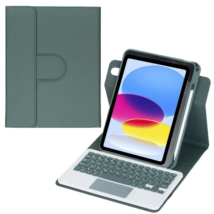غطاء لوحي من الجلد مع لوحة مفاتيح بلوتوث دوارة 360 درجة مع لوحة لمس، لجهاز iPad Pro 11 2025 / 2024، لجهاز iPad 2025 / 2022، لجهاز iPad Air 11 2025 / iPad Pro 11 2022، لجهاز iPad 10.2 2021 / 2019 / iPad Air 3