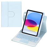 غطاء لوحي من الجلد مع لوحة مفاتيح بلوتوث دوارة 360 درجة مع لوحة لمس، لجهاز iPad Pro 11 2025 / 2024، لجهاز iPad 2025 / 2022، لجهاز iPad Air 11 2025 / iPad Pro 11 2022، لجهاز iPad 10.2 2021 / 2019 / iPad Air 3