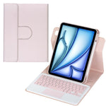غطاء لوحي من الجلد مع لوحة مفاتيح بلوتوث دوارة 360 درجة مع لوحة لمس، لجهاز iPad Pro 11 2025 / 2024، لجهاز iPad 2025 / 2022، لجهاز iPad Air 11 2025 / iPad Pro 11 2022، لجهاز iPad 10.2 2021 / 2019 / iPad Air 3