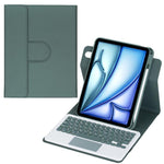 غطاء لوحي من الجلد مع لوحة مفاتيح بلوتوث دوارة 360 درجة مع لوحة لمس، لجهاز iPad Pro 11 2025 / 2024، لجهاز iPad 2025 / 2022، لجهاز iPad Air 11 2025 / iPad Pro 11 2022، لجهاز iPad 10.2 2021 / 2019 / iPad Air 3