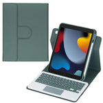 غطاء لوحي من الجلد مع لوحة مفاتيح بلوتوث دوارة 360 درجة مع لوحة لمس، لجهاز iPad Pro 11 2025 / 2024، لجهاز iPad 2025 / 2022، لجهاز iPad Air 11 2025 / iPad Pro 11 2022، لجهاز iPad 10.2 2021 / 2019 / iPad Air 3