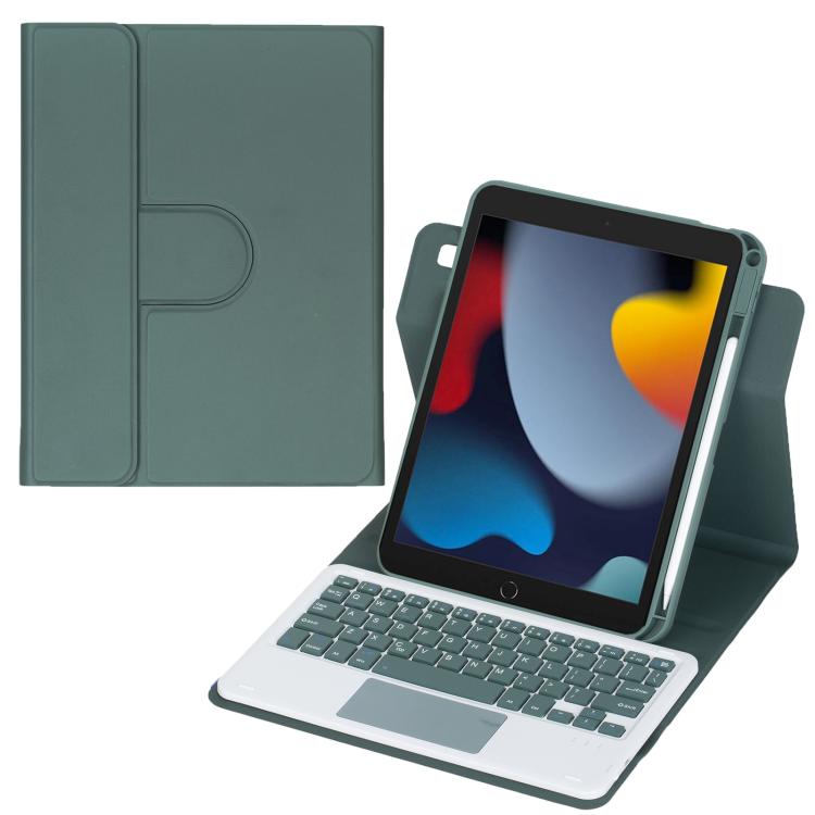 غطاء لوحي من الجلد مع لوحة مفاتيح بلوتوث دوارة 360 درجة مع لوحة لمس، لجهاز iPad Pro 11 2025 / 2024، لجهاز iPad 2025 / 2022، لجهاز iPad Air 11 2025 / iPad Pro 11 2022، لجهاز iPad 10.2 2021 / 2019 / iPad Air 3