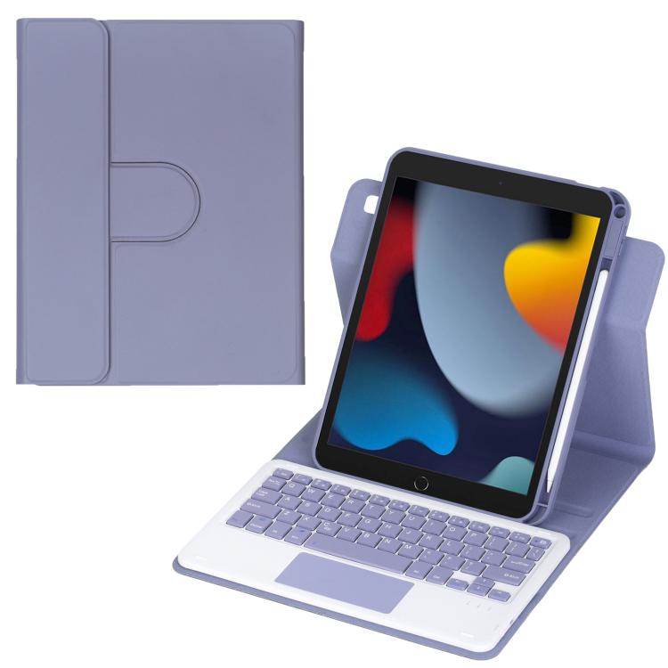 غطاء لوحي من الجلد مع لوحة مفاتيح بلوتوث دوارة 360 درجة مع لوحة لمس، لجهاز iPad Pro 11 2025 / 2024، لجهاز iPad 2025 / 2022، لجهاز iPad Air 11 2025 / iPad Pro 11 2022، لجهاز iPad 10.2 2021 / 2019 / iPad Air 3