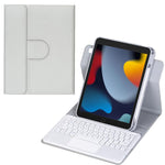 غطاء لوحي من الجلد مع لوحة مفاتيح بلوتوث دوارة 360 درجة مع لوحة لمس، لجهاز iPad Pro 11 2025 / 2024، لجهاز iPad 2025 / 2022، لجهاز iPad Air 11 2025 / iPad Pro 11 2022، لجهاز iPad 10.2 2021 / 2019 / iPad Air 3