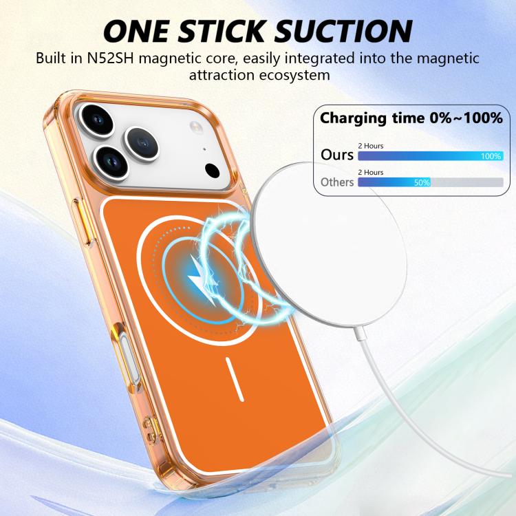 غطاء هاتف مغناطيسي هجين من PC وTPU بلون Color Shield، لهاتف iPhone 17 Pro Max، iPhone 17 Pro