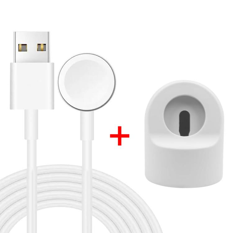 xDfind لحامل شحن ساعة آبل الذكية من السيليكون ومجموعة شاحن USB، سيليكون + USB (أبيض)، سيليكون + USB (أسود)