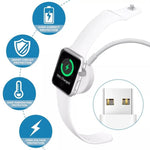 xDfind لحامل شحن ساعة آبل الذكية من السيليكون ومجموعة شاحن USB، سيليكون + USB (أبيض)، سيليكون + USB (أسود)