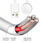 xDfind لحامل شحن ساعة آبل الذكية من السيليكون ومجموعة شاحن USB، سيليكون + USB (أبيض)، سيليكون + USB (أسود)