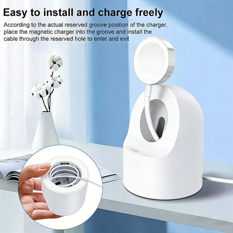 xDfind لحامل شحن ساعة آبل الذكية من السيليكون ومجموعة شاحن USB، سيليكون + USB (أبيض)، سيليكون + USB (أسود)