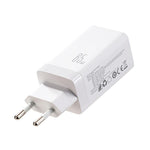 شاحن JOYROOM JR-TG10 بقوة 65W GaN مع منفذي Type-C ومنفذ USB 3، مع كابل Type-C إلى Type-C، قابس الاتحاد الأوروبي، قابس المملكة المتحدة