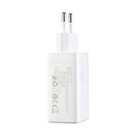شاحن JOYROOM JR-TG10 بقوة 65W GaN مع منفذي Type-C ومنفذ USB 3، مع كابل Type-C إلى Type-C، قابس الاتحاد الأوروبي، قابس المملكة المتحدة