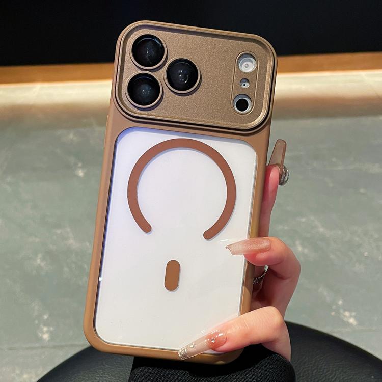 غطاء هاتف شفاف مع تغطية كاملة للكاميرا ومغناطيس مطلي بالكهرباء، لهاتف iPhone 17 Pro Max، iPhone 17 Pro